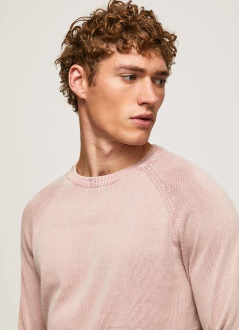 lejía rosa jersey de algodón con cuello redondo Pepe Jeans 06X4863 hombres - Imagen 3