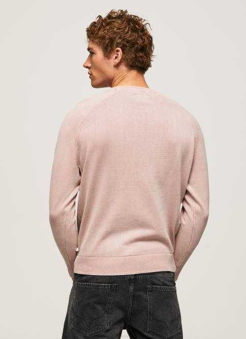 lejía rosa jersey de algodón con cuello redondo Pepe Jeans 06X4863 hombres - Imagen 4