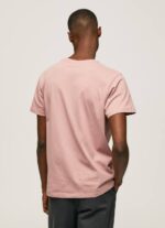 lejía rosa playera con logo bordado Pepe Jeans 06X4926 hombres - Imagen 5