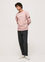 lejía rosa playera con logo estampado Pepe Jeans 06X4917 hombres