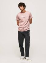 lejía rosa playera con logo estampado Pepe Jeans 06X4917 hombres - Imagen 5