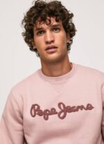 lejía rosa suéter con logo bordado Pepe Jeans 06X4882 hombres - Imagen 3