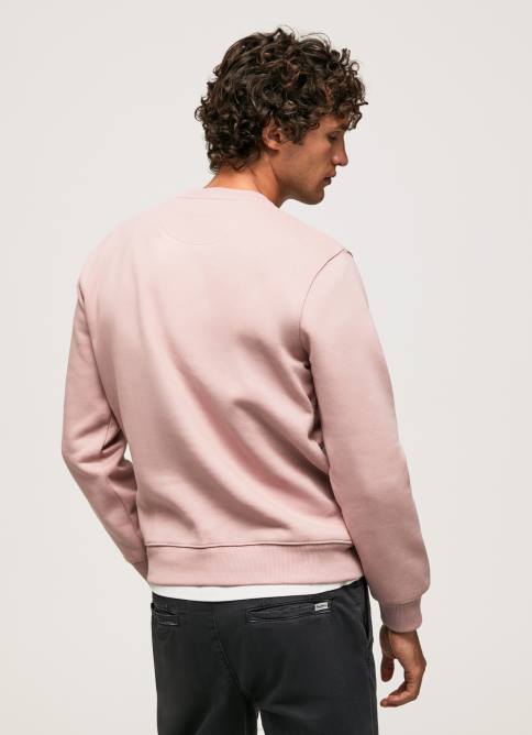 lejía rosa suéter con logo bordado Pepe Jeans 06X4882 hombres - Imagen 4
