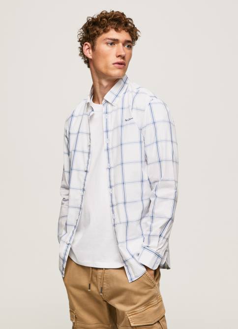 marfil_camisa_lorian_slim_fit_de_popelina_pepe_jeans_06x41029_hombres.jpg Marfil camisa lorian slim fit de popelina Pepe Jeans 06X41029 hombres - Imagen 1