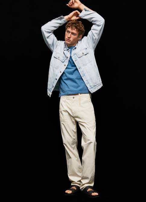 Marfil pantalones cargo de trabajador de newton Pepe Jeans 06X41123 hombres - Imagen 1