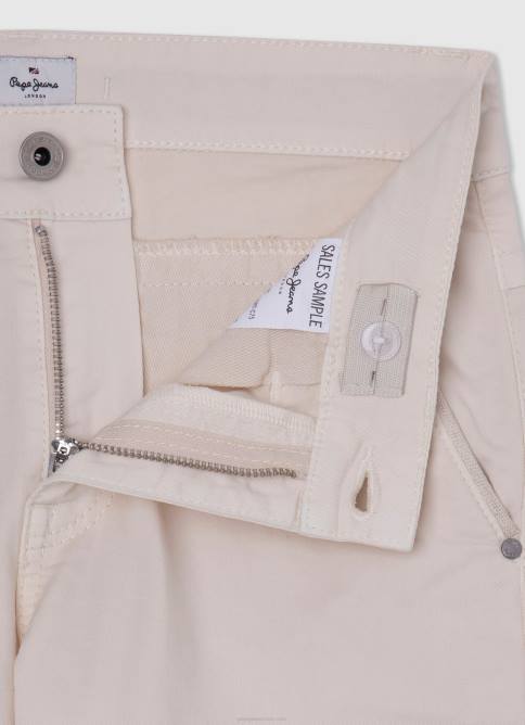 Marfil shorts chinos de corte regular Pepe Jeans 06X41697 chico - Imagen 3
