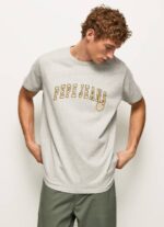 marga gris claro playera con logo estampado Pepe Jeans 06X4971 hombres - Imagen 2