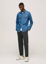 mezclilla camisa de mezclilla ajustada Pepe Jeans 06X41023 hombres - Imagen 2