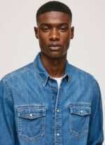 mezclilla camisa de mezclilla ajustada Pepe Jeans 06X41023 hombres - Imagen 3