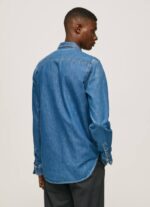 mezclilla camisa de mezclilla ajustada Pepe Jeans 06X41023 hombres - Imagen 4