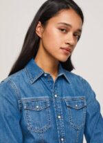 mezclilla camisa de mezclilla ajustada Pepe Jeans 06X4320 mujer - Imagen 4
