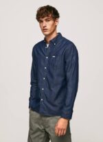 mezclilla camisa de mezclilla partón Pepe Jeans 06X41035 hombres