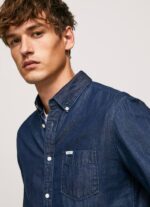 mezclilla camisa de mezclilla partón Pepe Jeans 06X41035 hombres - Imagen 3