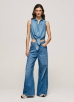 mezclilla camisa sin mangas de corte estándar Pepe Jeans 06X4368 mujer - Imagen 2