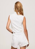 mezclilla chaleco de mezclilla con flores bordadas Pepe Jeans 06X4130 mujer - Imagen 5