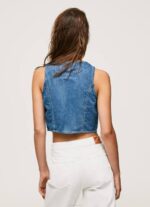 mezclilla chaleco vaquero cropped Pepe Jeans 06X4319 mujer - Imagen 4