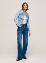 mezclilla chamarra de mezclilla ajustada Pepe Jeans 06X4102 mujer