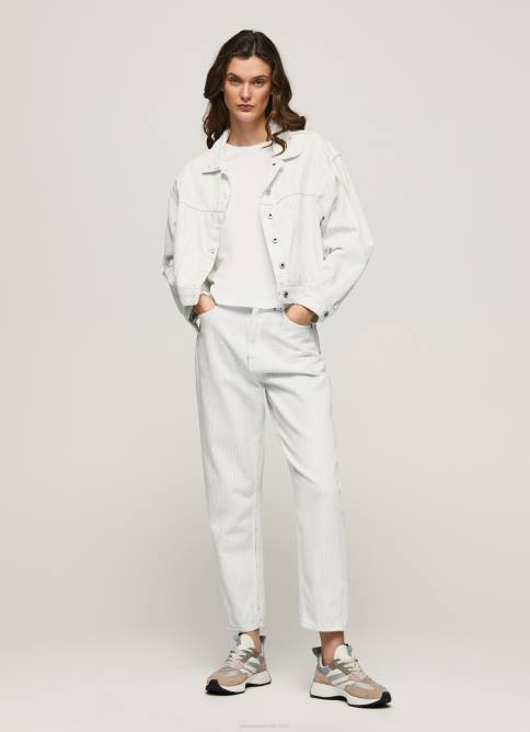 mezclilla chamarra de mezclilla con efecto agrietado Pepe Jeans 06X495 mujer - Imagen 2