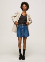 mezclilla falda corta de mezclilla de algodón Pepe Jeans 06X499 mujer