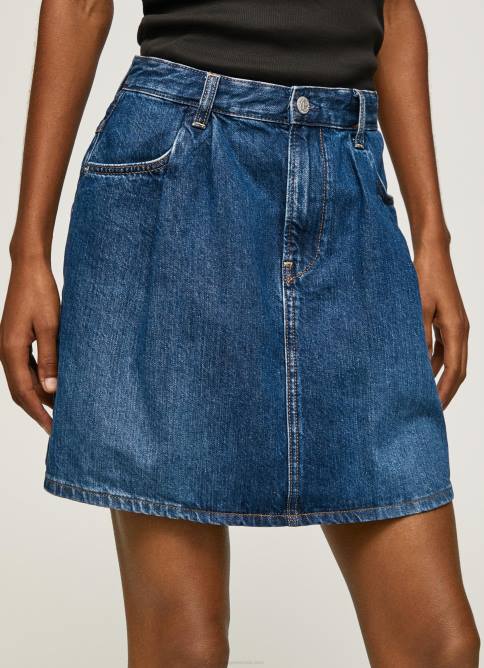 mezclilla falda corta de mezclilla de algodón Pepe Jeans 06X499 mujer - Imagen 3
