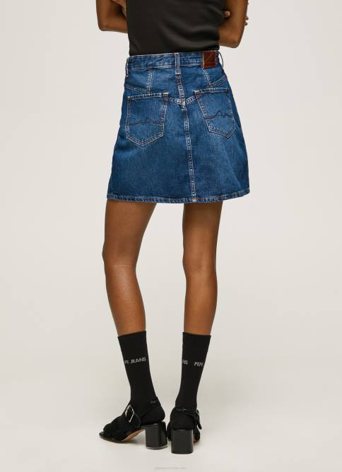mezclilla falda corta de mezclilla de algodón Pepe Jeans 06X499 mujer - Imagen 4