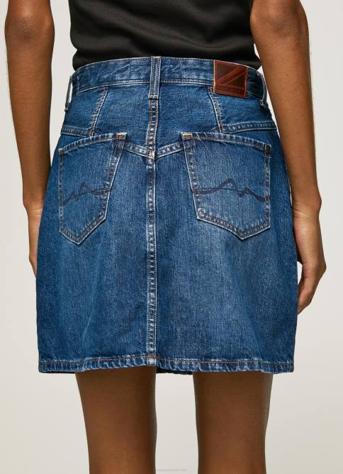 mezclilla falda corta de mezclilla de algodón Pepe Jeans 06X499 mujer - Imagen 5