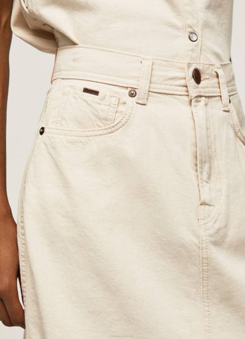mezclilla falda de mezclilla de corte estándar Pepe Jeans 06X4474 mujer - Imagen 4