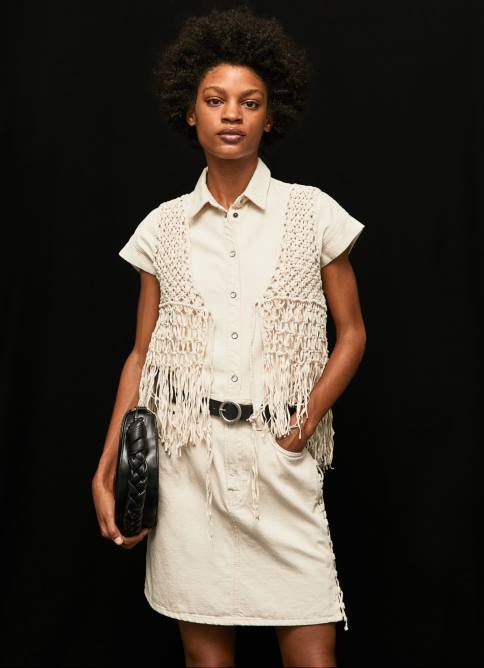 mezclilla falda de mezclilla de corte estándar Pepe Jeans 06X4474 mujer - Imagen 1