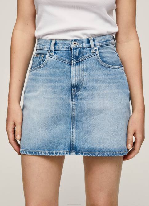 mezclilla falda de mezclilla de corte estándar Pepe Jeans 06X4479 mujer - Imagen 3