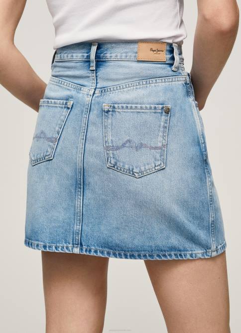 mezclilla falda de mezclilla de corte estándar Pepe Jeans 06X4479 mujer - Imagen 5