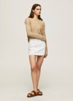 mezclilla falda de mezclilla de corte estándar Pepe Jeans 06X4491 mujer