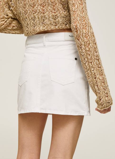 mezclilla falda de mezclilla de corte estándar Pepe Jeans 06X4491 mujer - Imagen 5