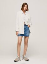 mezclilla falda de mezclilla de corte estándar Pepe Jeans 06X4495 mujer