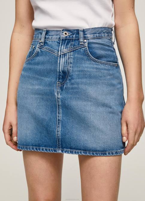 mezclilla falda de mezclilla de corte estándar Pepe Jeans 06X4495 mujer - Imagen 3