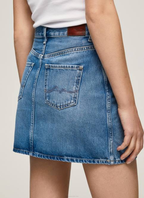mezclilla falda de mezclilla de corte estándar Pepe Jeans 06X4495 mujer - Imagen 5