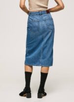 mezclilla falda midi de mezclilla de algodón Pepe Jeans 06X4100 mujer - Imagen 4