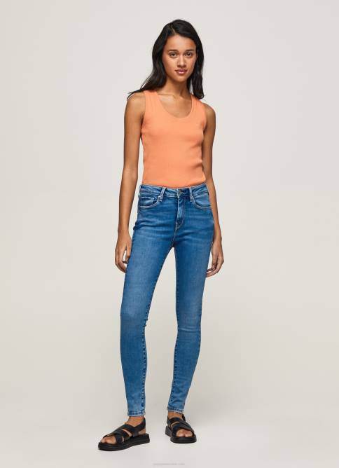 mezclilla_jeans_ajustados_con_cintura_alta_pepe_jeans_06x458_mujer.jpg mezclilla jeans ajustados con cintura alta Pepe Jeans 06X458 mujer - Imagen 1