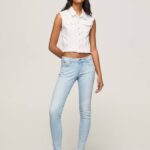 mezclilla jeans ajustados de tiro medio soho Pepe Jeans 06X453 mujer
