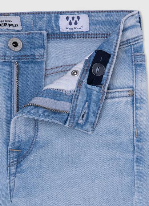mezclilla jeans pitillo con tiro alto y tiro alto Pepe Jeans 06X41364 chica - Imagen 3