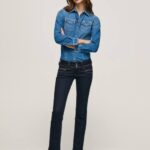 mezclilla jeans rectos con cintura baja de venus Pepe Jeans 06X437 mujer