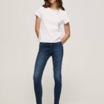 mezclilla jeans regent de talle alto Pepe Jeans 06X445 mujer