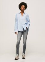 mezclilla jeans regent de talle alto Pepe Jeans 06X447 mujer