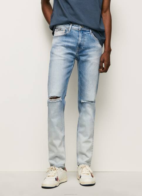 mezclilla jeans slim con tiro medio regular Pepe Jeans 06X4796 hombres - Imagen 2