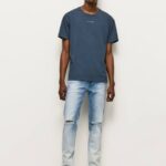 mezclilla jeans slim con tiro medio regular Pepe Jeans 06X4796 hombres