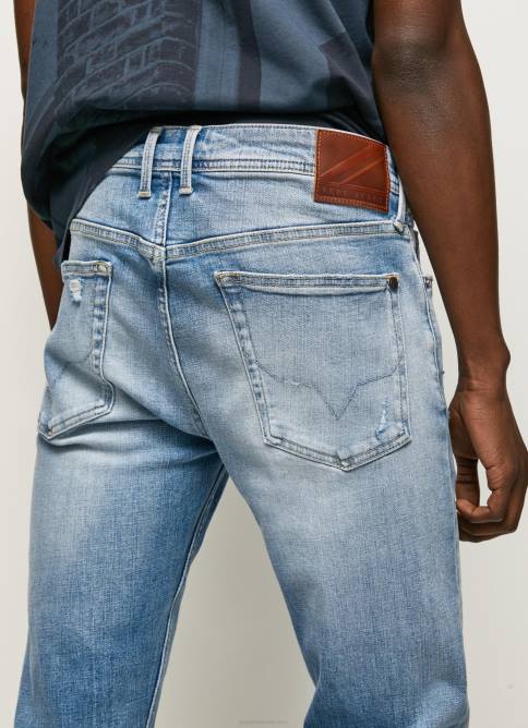 mezclilla jeans slim con tiro medio regular Pepe Jeans 06X4796 hombres - Imagen 4