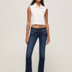 mezclilla jeans venus de corte regular y tiro bajo Pepe Jeans 06X430 mujer