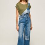 mezclilla overol de mezclilla de algodón Pepe Jeans 06X498 mujer