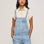 mezclilla peto corto de mezclilla de algodón Pepe Jeans 06X4175 mujer