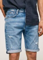 mezclilla shorts de mezclilla con corte tapered stanley Pepe Jeans 06X4821 hombres - Imagen 3