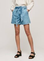 mezclilla shorts de mezclilla con estampado de rayas Pepe Jeans 06X4478 mujer - Imagen 2